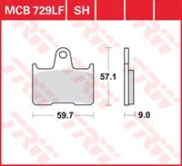 TRW Lucas Bremsbeläge organisch MCB729 59,7x57,1x9mm