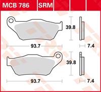 TRW Lucas Bremsbeläge organisch MCB786  93,7x39,8x7,4mm