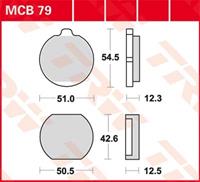 TRW Lucas Bremsbeläge organisch MCB79  51/50,5x54,5/42,6x12,