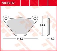 TRW Lucas Bremsbeläge organisch MCB97  113,9x65,4x7,2mm