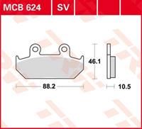 TRW Lucas Bremsbeläge Sintermetall Street MCB624SV 88,2x46,1