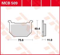 TRW Lucas Bremsbeläge organisch MCB509  75,6x49,4x11mm