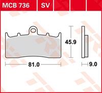 TRW Standaard remblokken, en remschoenen voor de moto, MCB736