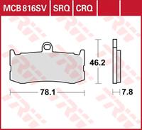 TRW SV/SH Remblokken, en remschoenen voor de moto, MCB816SV