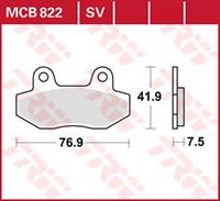 TRW SV/SH Remblokken, en remschoenen voor de moto, MCB822SV