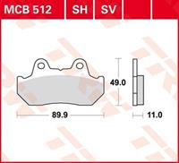 TRW Lucas Bremsbeläge Sintermetall Street MCB512SV 89,9x49x1