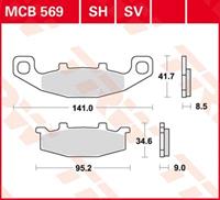 TRW Lucas Bremsbeläge Sintermetall Street MCB569SH 141/95,2x