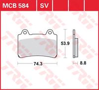 TRW SV/SH Remblokken, en remschoenen voor de moto, MCB584SV