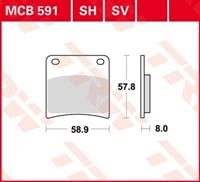 TRW Lucas Bremsbeläge Sintermetall Street MCB591SV 58,9x57,8