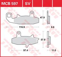 TRW SV/SH Remblokken, en remschoenen voor de moto, MCB597SV