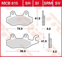 TRW Lucas Bremsbeläge Sintermetall Street MCB615SH 76,9/96,6