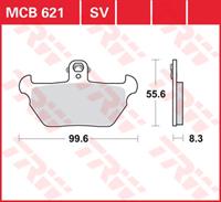 TRW SV/SH Remblokken, en remschoenen voor de moto, MCB621SV