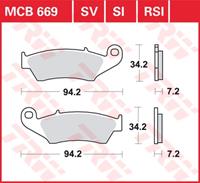 TRW Lucas Bremsbeläge Sintermetall Street MCB669SV 94,2x34,2