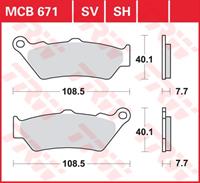 TRW SV/SH Remblokken, en remschoenen voor de moto, MCB671SV