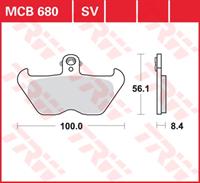 SV/SH Remblokken, en remschoenen voor de moto, MCB680SV