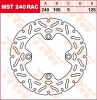 MST vaste remschijf RAC design, voor de moto, MST240RAC