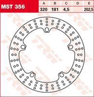 MST vaste remschijf, voor de moto, MST356