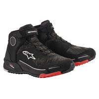 Alpinestars CR-X Drystar, Motorschoenen, Zwart-Camo-Rood