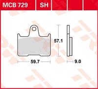 TRW Lucas Bremsbeläge Sintermetall Street MCB729SH 59,7x57,1