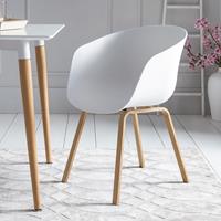 SalesFever Kuipstoel Metalen poten in hout-look (set, 2 stuks)