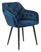 Artistiq Living Artistiq EetkamerstoelLaila' Velvet, kleur Blauw