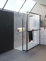 riho Lucid GD402 zijwand 100x200cm matzwart