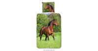 Good Morning 140x200/220cm Dekbedovertrek Katoen Running Horse - multi