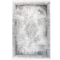Merinos Retro Acryl Vloerkleed - Klassiek Design - Grijs-80 x 150 cm