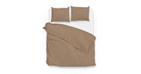 Zo! Home Satinado Dekbedovertrekset Uni Katoen Satijn - praline brown 200x200/220cm