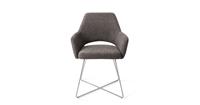 Jesper Home Yanai Eetkamerstoel - Amazing Grey Cross Steel