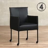 ShopX Leren eetkamerstoel more, 120+ kleuren leer, in keukenstoelen