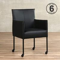 ShopX Leren eetkamerstoel more, 120+ kleuren leer, in keukenstoelen