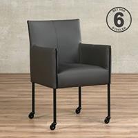 ShopX Leren eetkamerstoel more, 120+ kleuren leer, in keukenstoelen