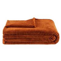 Leen Bakker Plaid Niek XXL - caramel - 240x220 cm