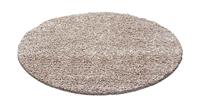 Himalaya Basic Rond Shaggy vloerkleed Beige Hoogpolig- 80 CM ROND