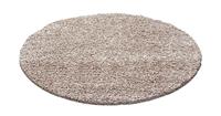 Himalaya Basic Rond Shaggy vloerkleed Beige Hoogpolig- 120 CM ROND