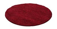 Himalaya Basic Rond Shaggy vloerkleed Rood Hoogpolig- 160 CM ROND