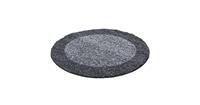 Himalaya Basic Rond Shaggy Kader vloerkleed Grijs Hoogpolig- 160 CM ROND