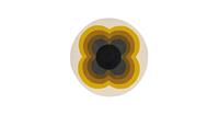 Orla Kiely Vloerkleed wol Rond Sunflower yellow 060006 -[Afmetingen:150 Ø]-[Afmetingen:150 Ø]