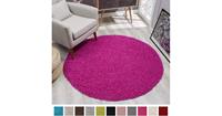 Loca Impression Shaggy Rond Vloerkleed Roze Hoogpolig- 200 CM ROND