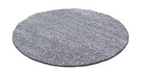 Himalaya Basic Rond Shaggy vloerkleed Lichtgrijs Hoogpolig- 200 CM ROND