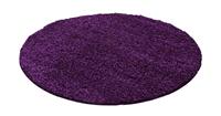 Himalaya Basic Rond Shaggy vloerkleed Paars Hoogpolig- 200 CM ROND