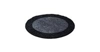 Himalaya Basic Rond Shaggy Kader vloerkleed Antraciet / Grijs Hoogpolig- 200 CM ROND