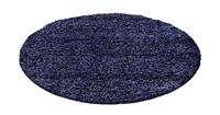 Himalaya Basic Shaggy vloerkleed Donker Blauw Hoogpolig- 200 CM ROND