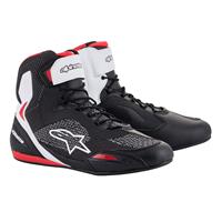 Alpinestars Faster-3 Rideknit Motorradschuhe Schwarz Weiss Rot US