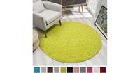 Loca Impression Shaggy Rond Vloerkleed Groen Hoogpolig- 120 CM ROND