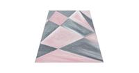 BETA Vloerkleed Grijs / Roze Laagpolig- 120x170 CM