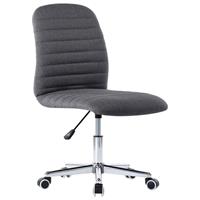 vidaXL Eetkamerstoelen 2 st stof donkergrijs