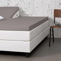 dekbed-discounter Comfort Split- Topper Hoeslaken Jersey- Taupe 200 x 200/210 cm