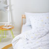 Fresh&Co Kids Starry Nights - Wit 100 x 135 Dekbedovertrek